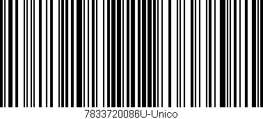 Código de barras (EAN, GTIN, SKU, ISBN): '7833720086U-Unico'