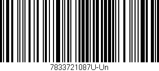 Código de barras (EAN, GTIN, SKU, ISBN): '7833721087U-Un'