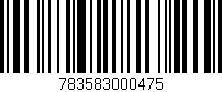Código de barras (EAN, GTIN, SKU, ISBN): '783583000475'