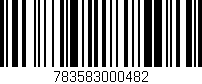Código de barras (EAN, GTIN, SKU, ISBN): '783583000482'