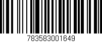 Código de barras (EAN, GTIN, SKU, ISBN): '783583001649'