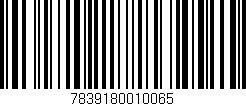 Código de barras (EAN, GTIN, SKU, ISBN): '7839180010065'