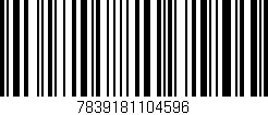 Código de barras (EAN, GTIN, SKU, ISBN): '7839181104596'