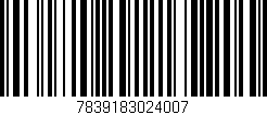 Código de barras (EAN, GTIN, SKU, ISBN): '7839183024007'