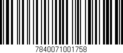 Código de barras (EAN, GTIN, SKU, ISBN): '7840071001758'