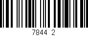 Código de barras (EAN, GTIN, SKU, ISBN): '7844/2'