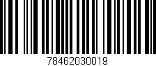 Código de barras (EAN, GTIN, SKU, ISBN): '78462030019'