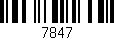Código de barras (EAN, GTIN, SKU, ISBN): '7847'