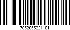 Código de barras (EAN, GTIN, SKU, ISBN): '7852865221181'