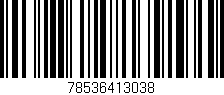 Código de barras (EAN, GTIN, SKU, ISBN): '78536413038'