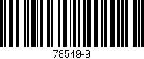 Código de barras (EAN, GTIN, SKU, ISBN): '78549-9'