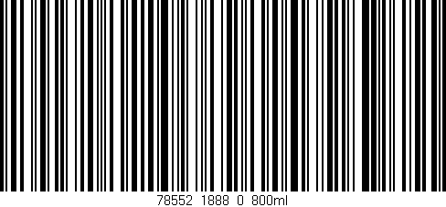 Código de barras (EAN, GTIN, SKU, ISBN): '78552_1888_0_800ml'