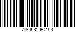 Código de barras (EAN, GTIN, SKU, ISBN): '7858962054196'