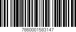 Código de barras (EAN, GTIN, SKU, ISBN): '7860001583147'