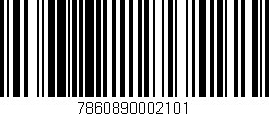 Código de barras (EAN, GTIN, SKU, ISBN): '7860890002101'