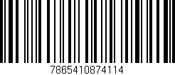 Código de barras (EAN, GTIN, SKU, ISBN): '7865410874114'