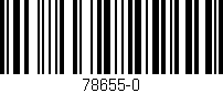 Código de barras (EAN, GTIN, SKU, ISBN): '78655-0'