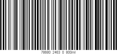 Código de barras (EAN, GTIN, SKU, ISBN): '78680_2463_0_800ml'