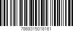Código de barras (EAN, GTIN, SKU, ISBN): '7869315018161'