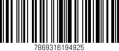 Código de barras (EAN, GTIN, SKU, ISBN): '7869316194925'