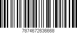 Código de barras (EAN, GTIN, SKU, ISBN): '7874672636668'