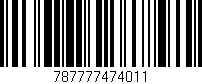 Código de barras (EAN, GTIN, SKU, ISBN): '787777474011'