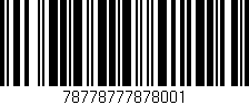 Código de barras (EAN, GTIN, SKU, ISBN): '78778777878001'