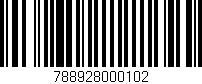 Código de barras (EAN, GTIN, SKU, ISBN): '788928000102'