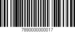 Código de barras (EAN, GTIN, SKU, ISBN): '7890000000017'