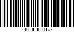 Código de barras (EAN, GTIN, SKU, ISBN): '7890000000147'