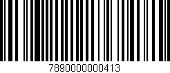 Código de barras (EAN, GTIN, SKU, ISBN): '7890000000413'