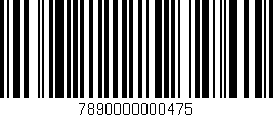 Código de barras (EAN, GTIN, SKU, ISBN): '7890000000475'