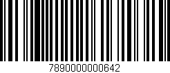 Código de barras (EAN, GTIN, SKU, ISBN): '7890000000642'