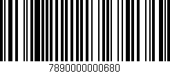Código de barras (EAN, GTIN, SKU, ISBN): '7890000000680'