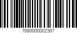 Código de barras (EAN, GTIN, SKU, ISBN): '7890000002387'
