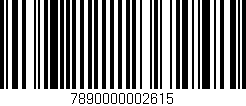 Código de barras (EAN, GTIN, SKU, ISBN): '7890000002615'