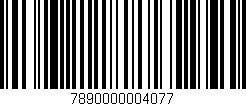 Código de barras (EAN, GTIN, SKU, ISBN): '7890000004077'