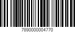 Código de barras (EAN, GTIN, SKU, ISBN): '7890000004770'