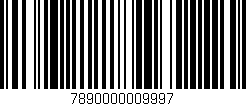 Código de barras (EAN, GTIN, SKU, ISBN): '7890000009997'