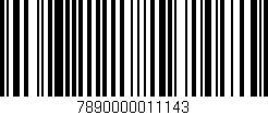 Código de barras (EAN, GTIN, SKU, ISBN): '7890000011143'