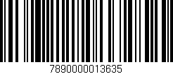 Código de barras (EAN, GTIN, SKU, ISBN): '7890000013635'