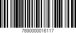 Código de barras (EAN, GTIN, SKU, ISBN): '7890000016117'