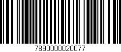 Código de barras (EAN, GTIN, SKU, ISBN): '7890000020077'