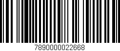 Código de barras (EAN, GTIN, SKU, ISBN): '7890000022668'