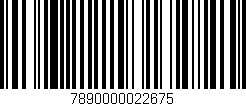 Código de barras (EAN, GTIN, SKU, ISBN): '7890000022675'