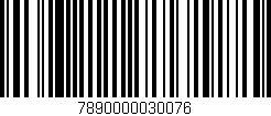 Código de barras (EAN, GTIN, SKU, ISBN): '7890000030076'