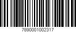 Código de barras (EAN, GTIN, SKU, ISBN): '7890001002317'