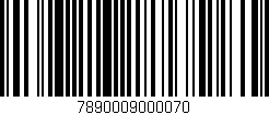Código de barras (EAN, GTIN, SKU, ISBN): '7890009000070'