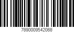 Código de barras (EAN, GTIN, SKU, ISBN): '7890009542068'