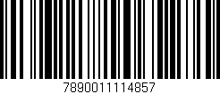 Código de barras (EAN, GTIN, SKU, ISBN): '7890011114857'